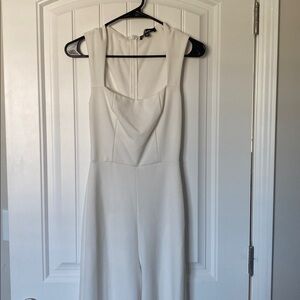 Lulu's Classic White Jumpsuit